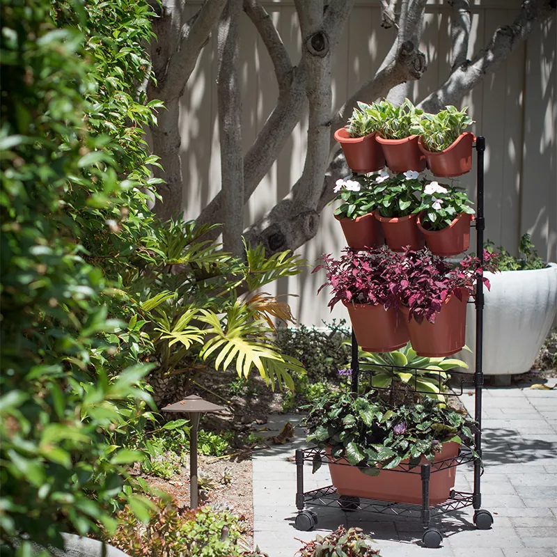 金属モバイル緑壁プランター単一フレーム